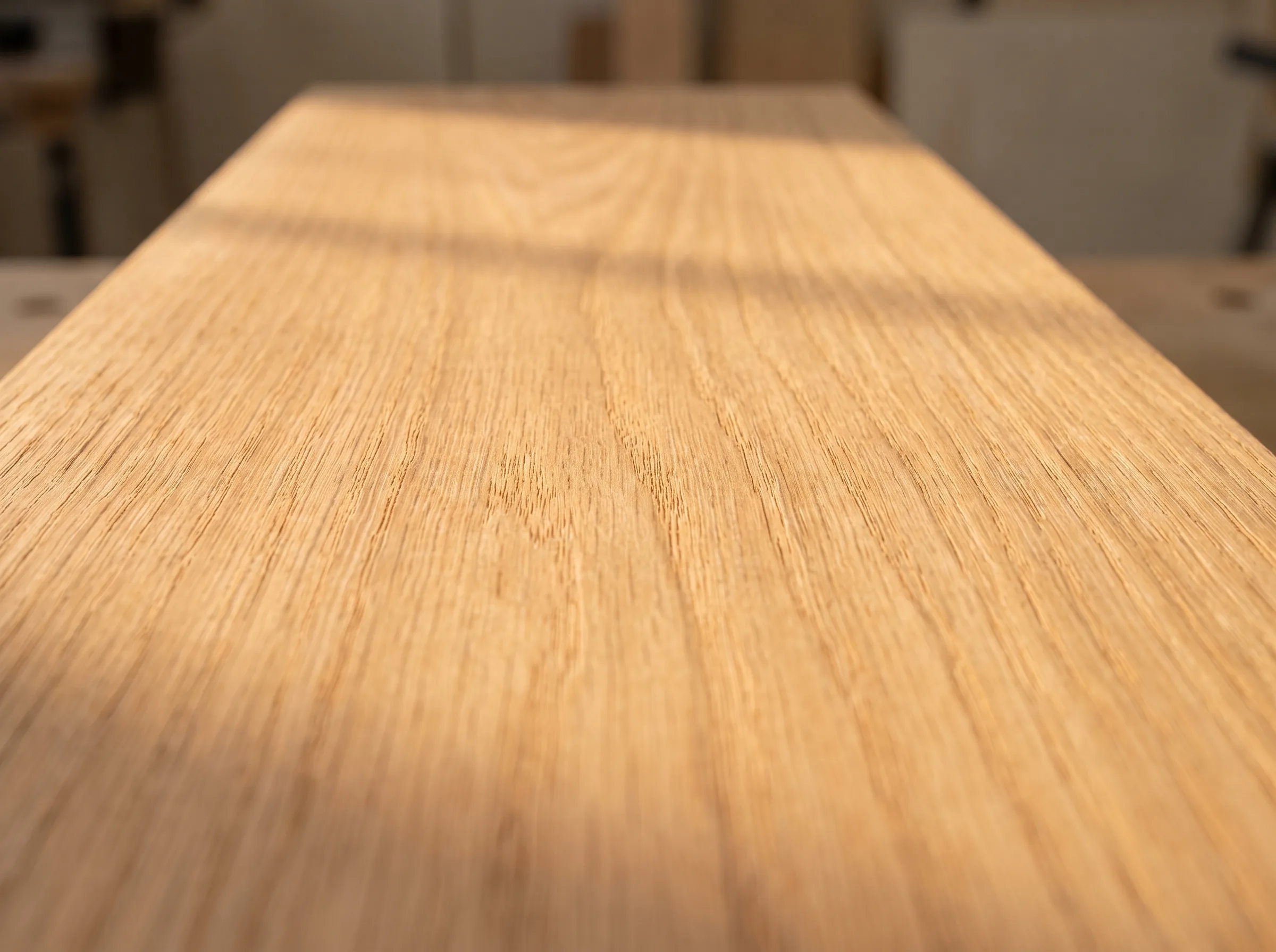 White oak material macro, warm honey wood grain